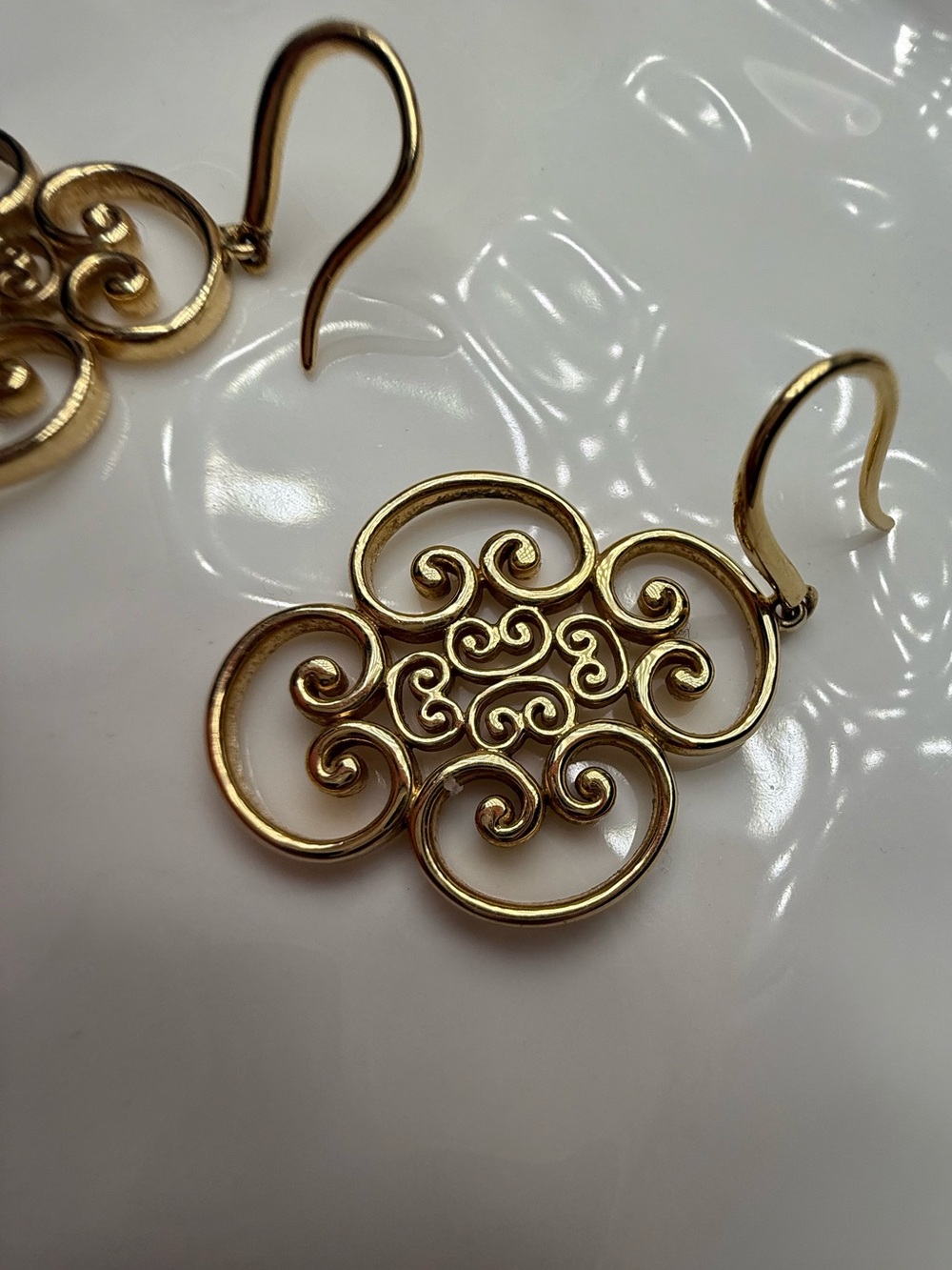 Tiffany & Co Paloma Picasso Venezia Goldoni Quadruplo 18k AU750 Drop Earrings - Picture 3 of 4